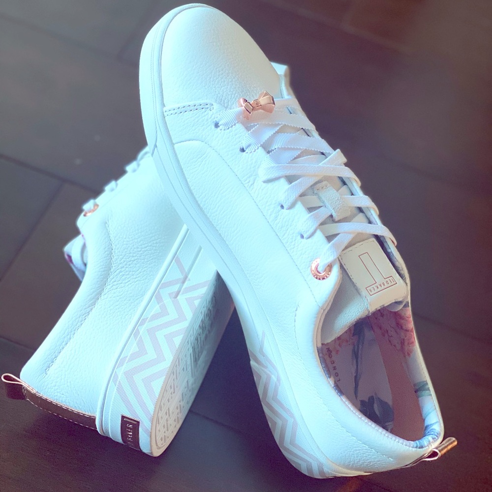 Ted baker Printed Sole Leather Tennis Trainers